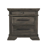Park Ridge 3-Drawer Nightstand in Charcoal