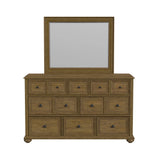 Heritage & Home Dresser and Mirror Sets in Oak Brown