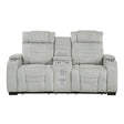 Ronan-Double Reclining Love Seat with Center Console, Wireless Speakers, Storage Arms, Cup holders and LED image