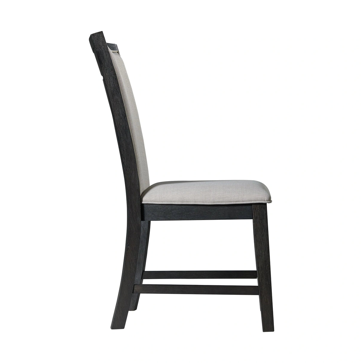 Grady 7PC Dining Set in Black-Table & Six Slat Back Chairs