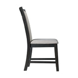Grady 7PC Dining Set in Black-Table & Six Slat Back Chairs