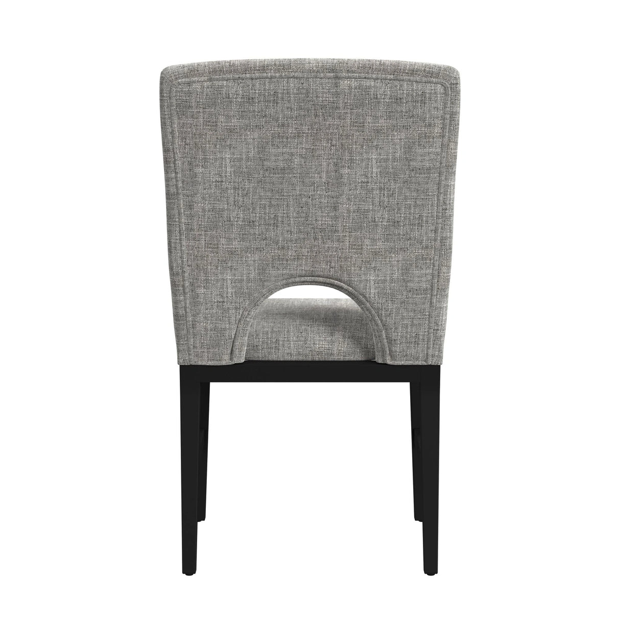 Oregon Side Chair with Grey Fabric in Black (2 Per Carton)