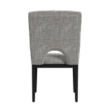 Oregon Side Chair with Grey Fabric in Black (2 Per Carton)