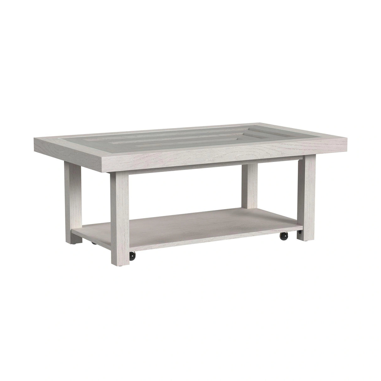 Avalanche 3PC Occasional Table Set in Antique White-Coffee Table, End Table & Sofa Table