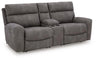 Next-Gen DuraPella Power Reclining Sectional Loveseat with Console