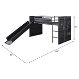 Twin Loft Bed w/Slide