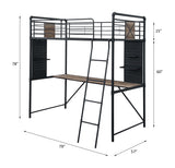 Twin Loft Bed w/Desk