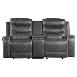 Putnam Double Glider Reclining Loveseat in Gray 9405GY-2