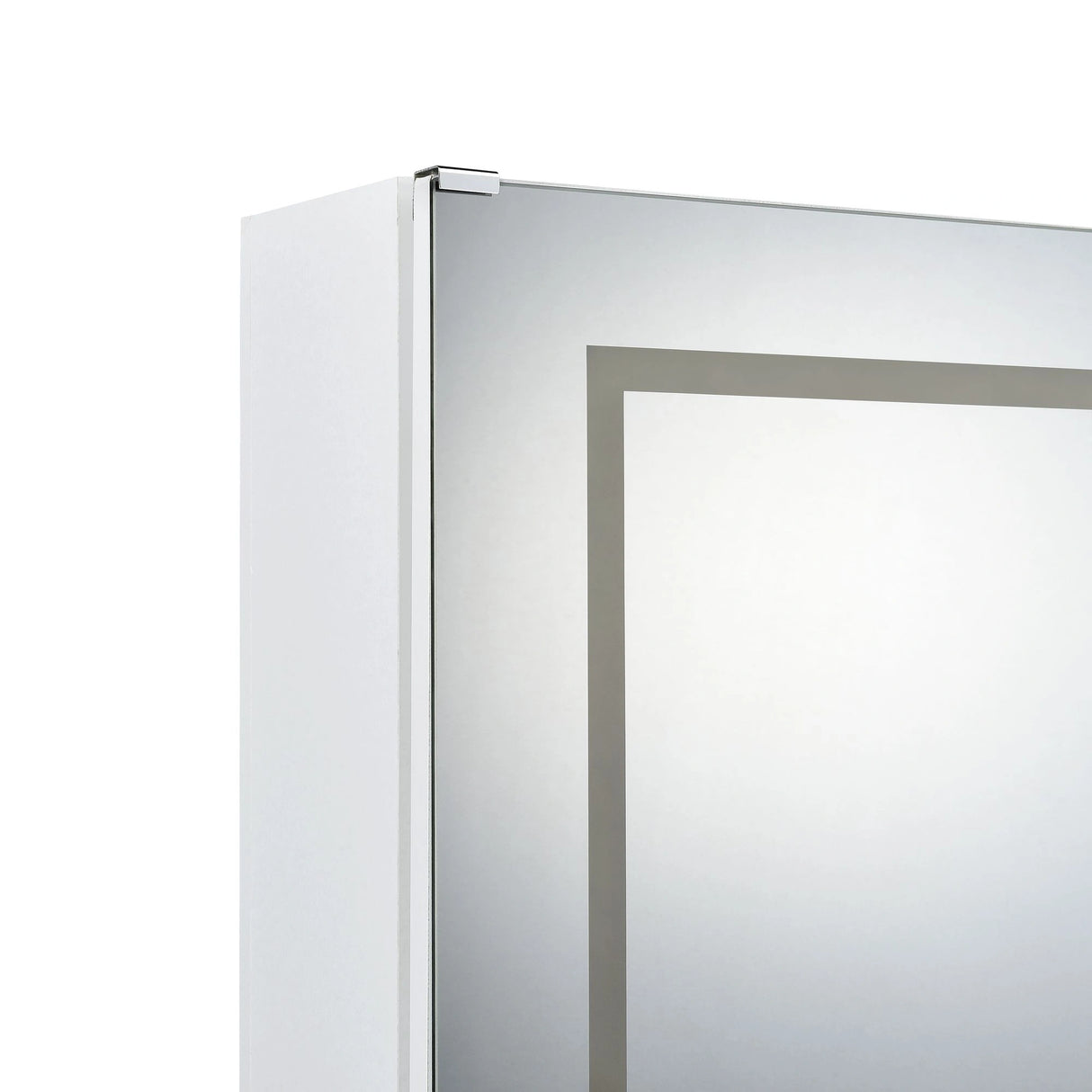 Vancouver Floor Mirror With Storage in White