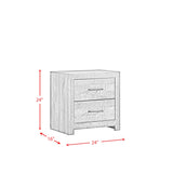 Bailey Bookcase Panel Bedroom Set with 2 Nightstands