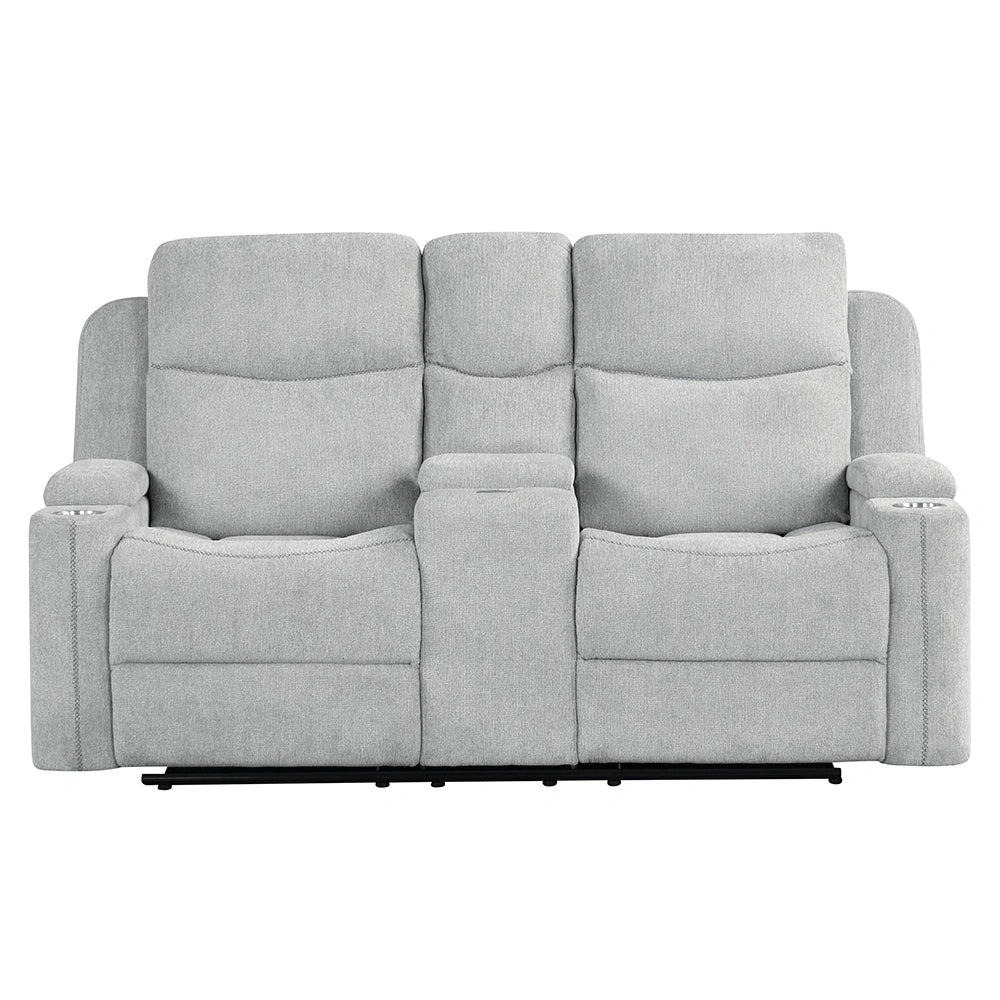Motion Loveseat w/Console & Storage Arm