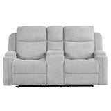 Motion Loveseat w/Console & Storage Arm