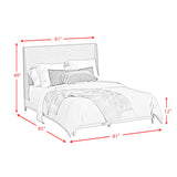 Westland UPH Bed with Grey Fabric