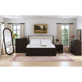 Sylvie 1-Drawer Nightstand with Touch Light in Dark Brown LED