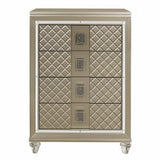 Youth Loudon 4 Drawer Chest in Champagne Metallic B1515-9