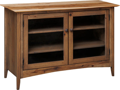 4105 2 Door Entertainment Center With Glass Doors