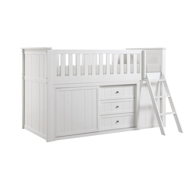 Galen-(6) Low Loft Bunk with Bookcase and 2 Dressers image