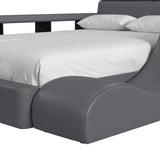 Valari Lounge Chair in Grey PU