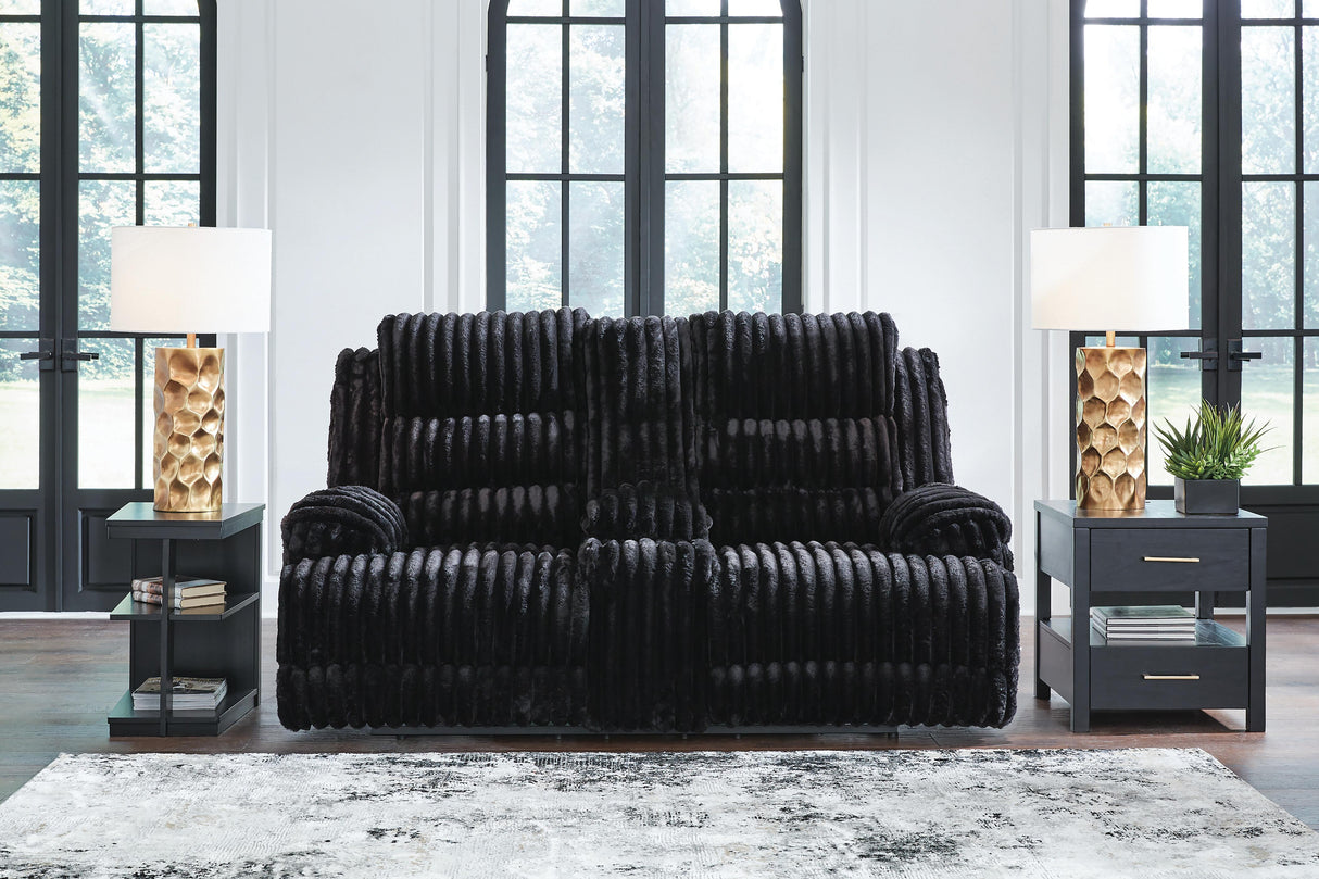 Rhine Falls Reclining Loveseat with Console