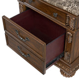 Cadenza UPH Bedroom Set with Black PU in Brown