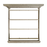 Whit-Ash Bedroom Set with 2 Nightstands in Light Grey