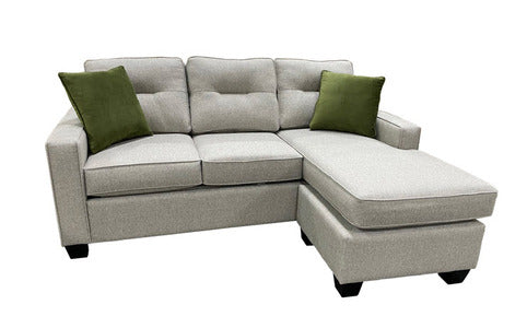 44864G Sofa Chaise Queen Sleeper w/ Storage Gel - Hazey Fog