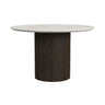 Sylvie Round Dining Table with White Faux Marble Top