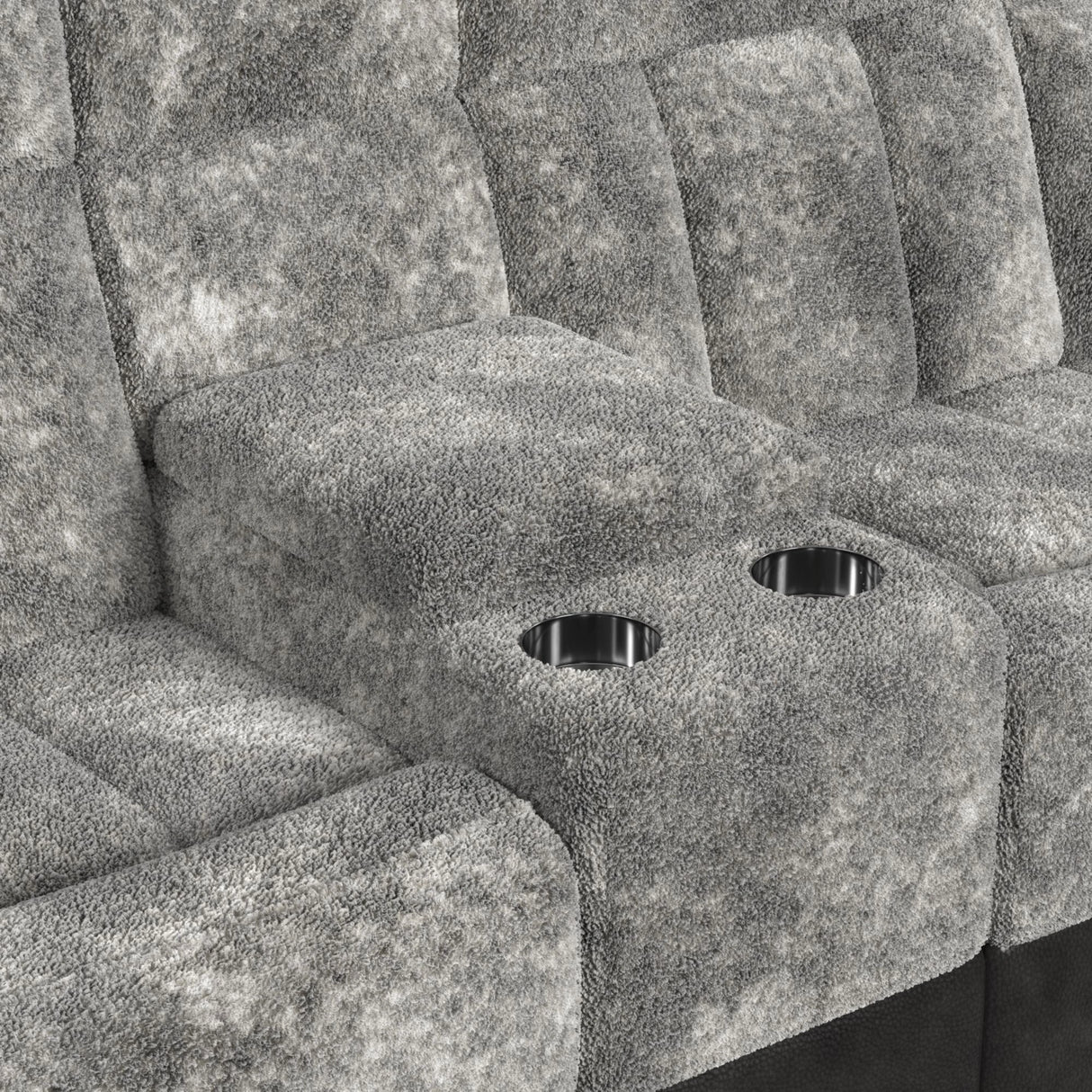 Santorini 6PC Motion Sectional Set in Dillon/Shire Grey