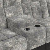 Santorini 6PC Motion Sectional Set in Dillon/Shire Grey