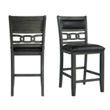 Amherst Counter Side Chair W/PU Cushion Grey Finish (2 Per Pack)