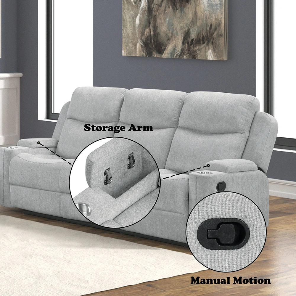 Motion Sofa w/Storage Arm