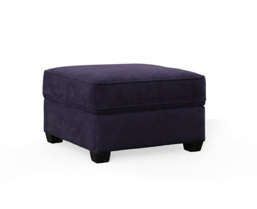 46436 Sm. Sq. Storage Ottoman - Lux Linen