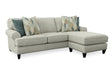 46797 Sofa Chaise w/ Storage Ottoman - Sequoia Toast
