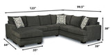1310 Bailey Charcoal Sectional