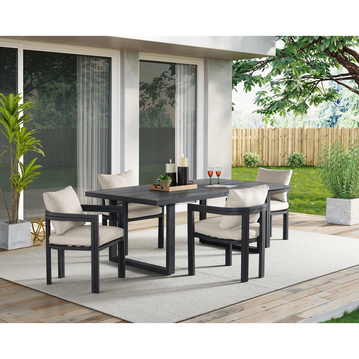 Playa Dining Table - Dark Grey
