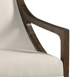Hopkins Chair w/Brown Arm Columbia Charcoal