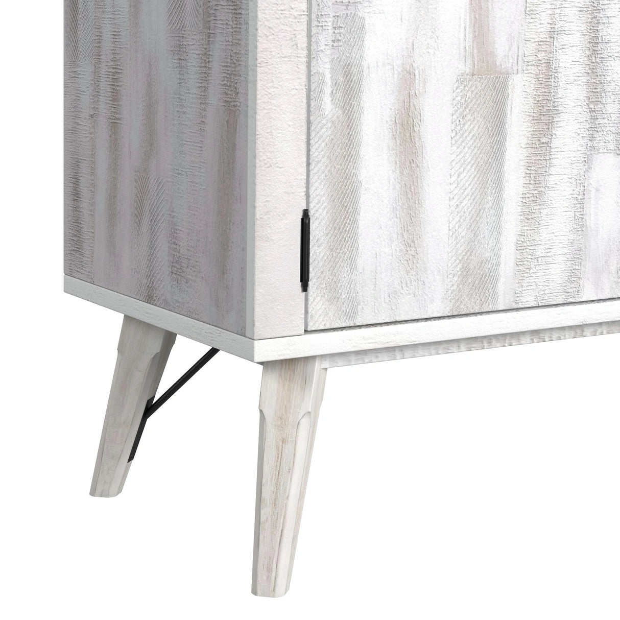 Rogen Rustic Buffet & Hutch with LED in Rustic White