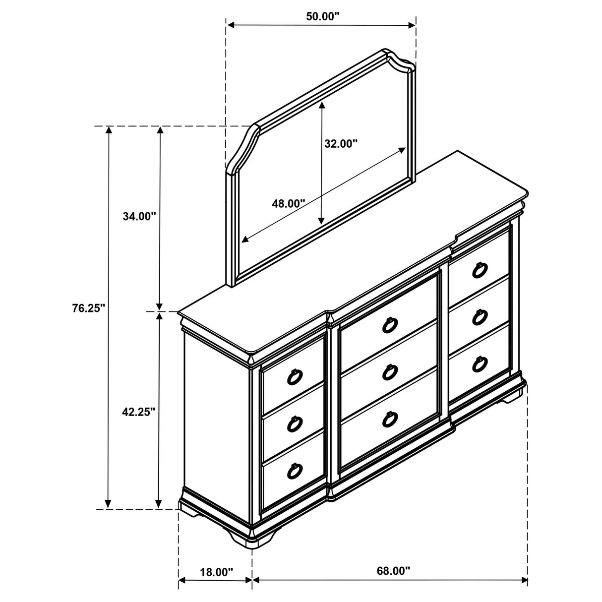 Garland Dresser with Mirror