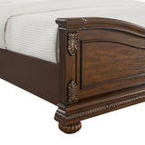 Cadenza UPH Bedroom Set with Black PU in Brown