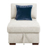 Isla-Armless Convertible Storage Chaise with Click Motion Drop Down Bed image