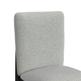 Portland Square Back Barstool with Grey Fabric in Black (2 Per Carton)