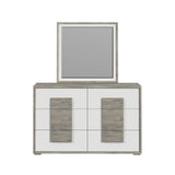 San Matteo Dresser and Mirror Set in Dual Tone