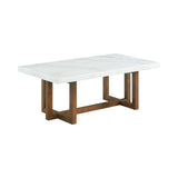 Morris 2PC Occasional Marble Table Set in White