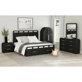 Ridgemont Large Bookcase in Black with Grain