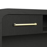 Ridgemont Dressing Table in Black with Grain