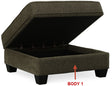 18435 Square Storage Ottoman - Brinkley Tobacco