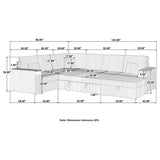 Devonshire Pull-Out Sleeper Sectional Sofa