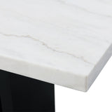 Valentino White 5PC Dining Set-Table & Four Chairs