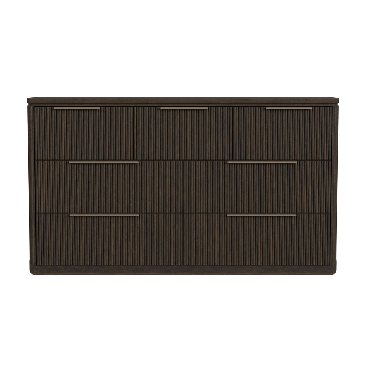 Sylvie 7-Drawer Dresser in Dark Brown