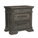 Park Ridge 3-Drawer Nightstand in Charcoal